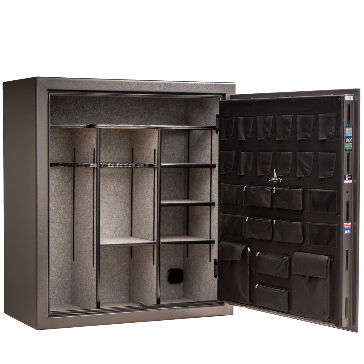 Collector | Level 5 Security | 110 Minute Fire Protection | Dimensions: 60.5&quot;(H) x 54&quot;(W) x 27.5&quot;(D) | Gray Marble Electronic Lock - Open Door